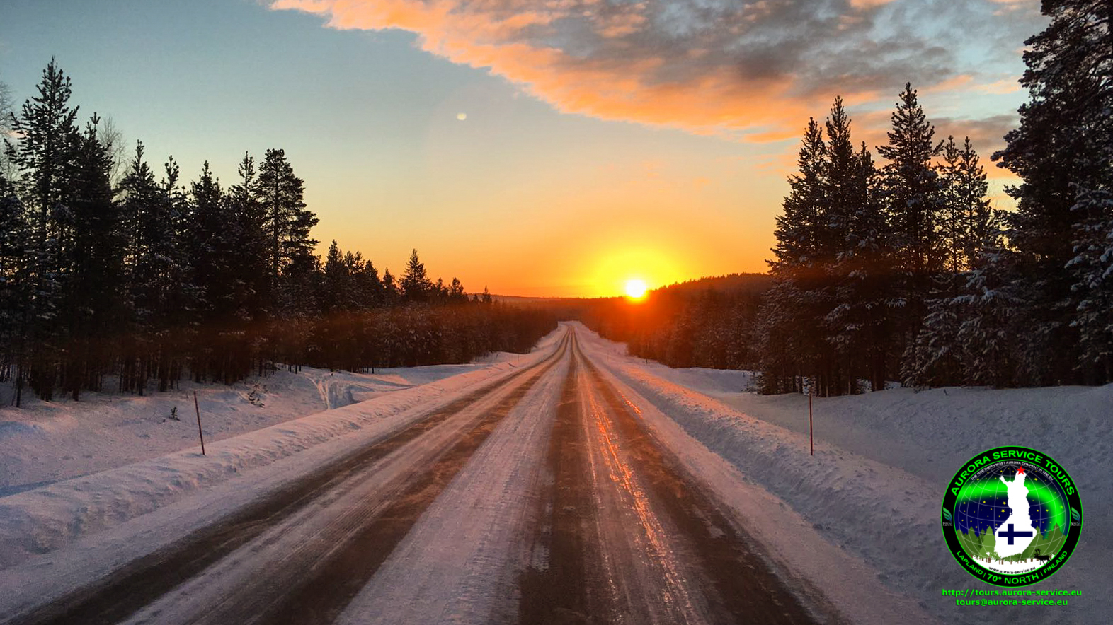 Driving between Ivalo and Utsjoki in Lapland Finland
